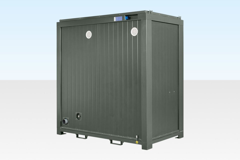 1+1 Double Mains Toilet 8ft x 5ft (RAL 6007)